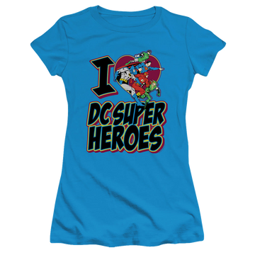 Justice League I Heart Dc - Juniors T-Shirt Juniors T-Shirt Justice League