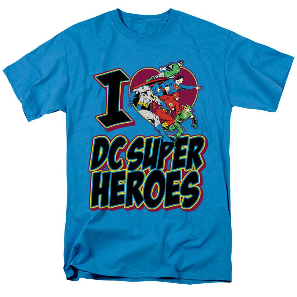 Justice League I Heart Dc - Men's Regular Fit T-Shirt Men's Regular Fit T-Shirt Justice League