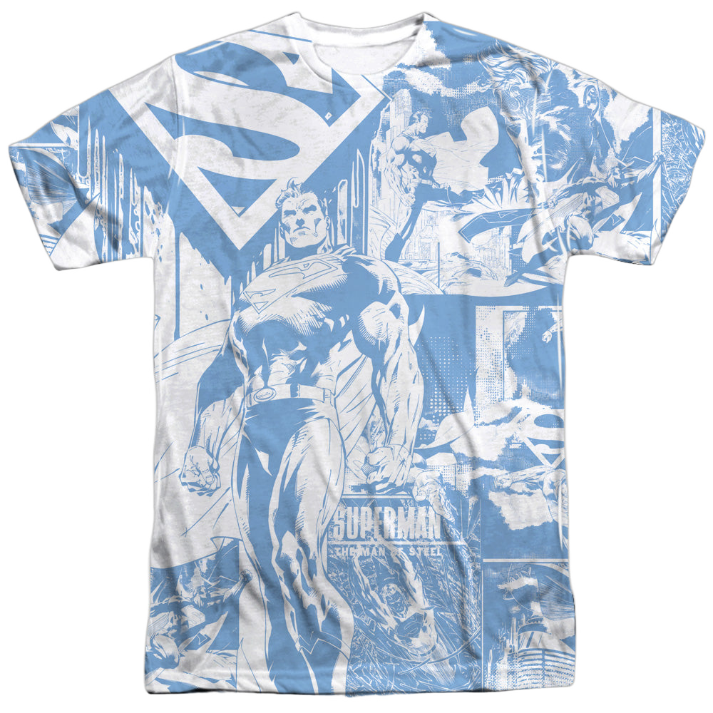 Superman Man Of Steel Collage - Men's All-Over Print T-Shirt Men's All-Over Print T-Shirt Superman