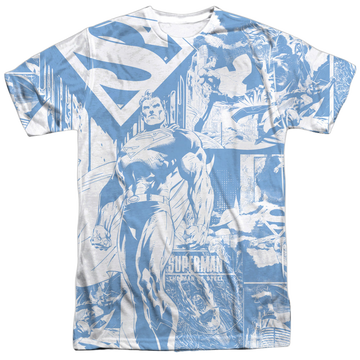 Superman Man Of Steel Collage - Men's All-Over Print T-Shirt Men's All-Over Print T-Shirt Superman