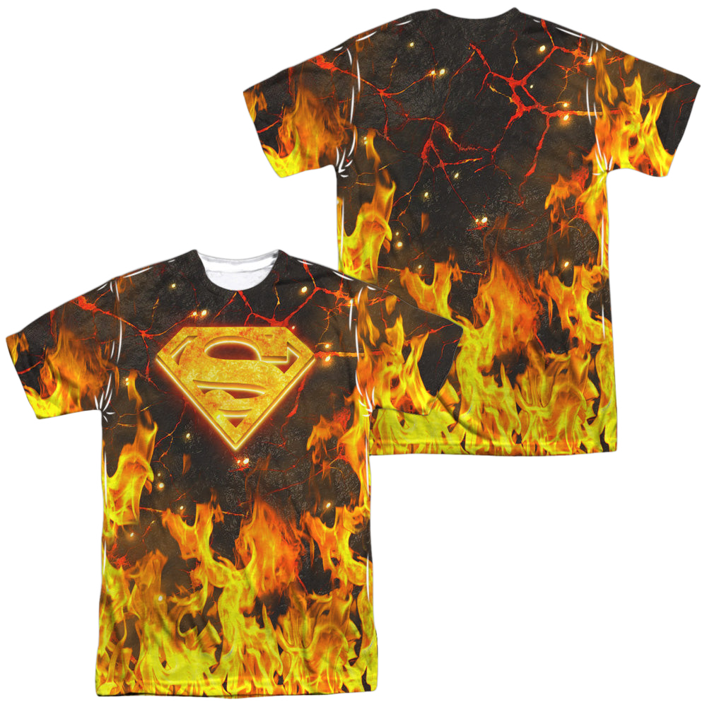 Superman Fire Logo (Front/Back Print) - Men's All-Over Print T-Shirt Men's All-Over Print T-Shirt Superman