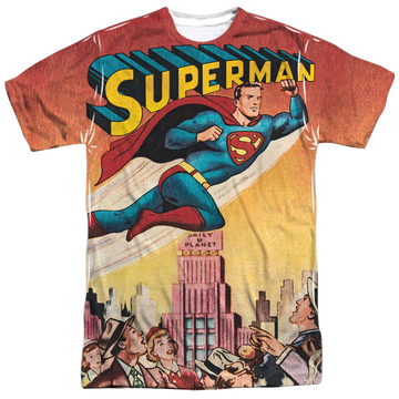 Superman City Flying - Men's All-Over Print T-Shirt Men's All-Over Print T-Shirt Superman