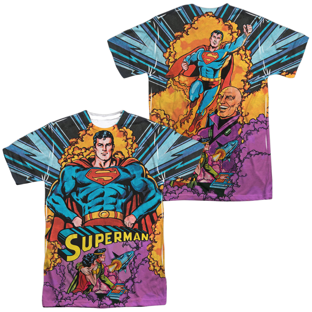 Superman Blast Off (Front/Back Print) - Men's All-Over Print T-Shirt Men's All-Over Print T-Shirt Superman