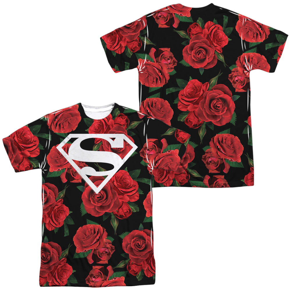 Superman Super Floral (Front/Back Print) - Men's All-Over Print T-Shirt Men's All-Over Print T-Shirt Superman