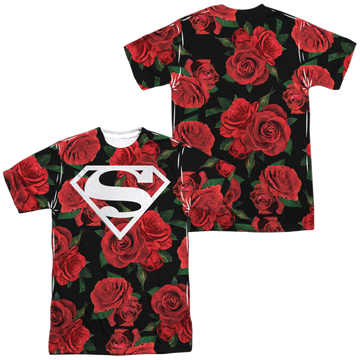 Superman Super Floral (Front/Back Print) - Men's All-Over Print T-Shirt Men's All-Over Print T-Shirt Superman