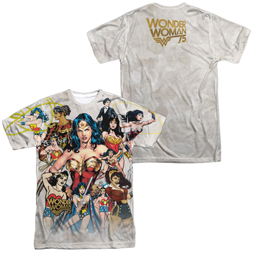 Wonder Woman 75Th Collage (Front/Back Print) - Men's All-Over Print T-Shirt Men's All-Over Print T-Shirt Wonder Woman