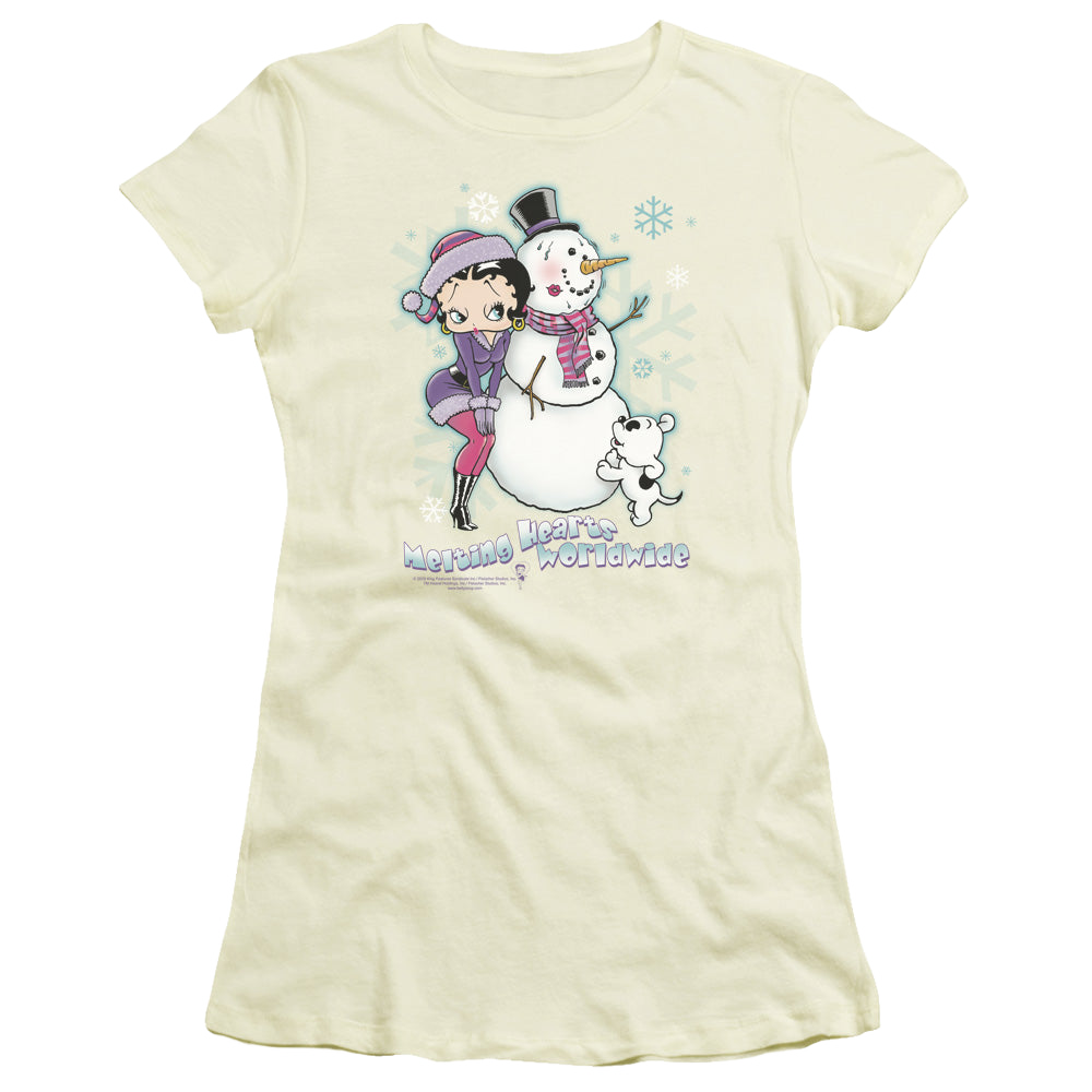 Betty Boop Melting Hearts - Juniors T-Shirt Juniors T-Shirt Betty Boop