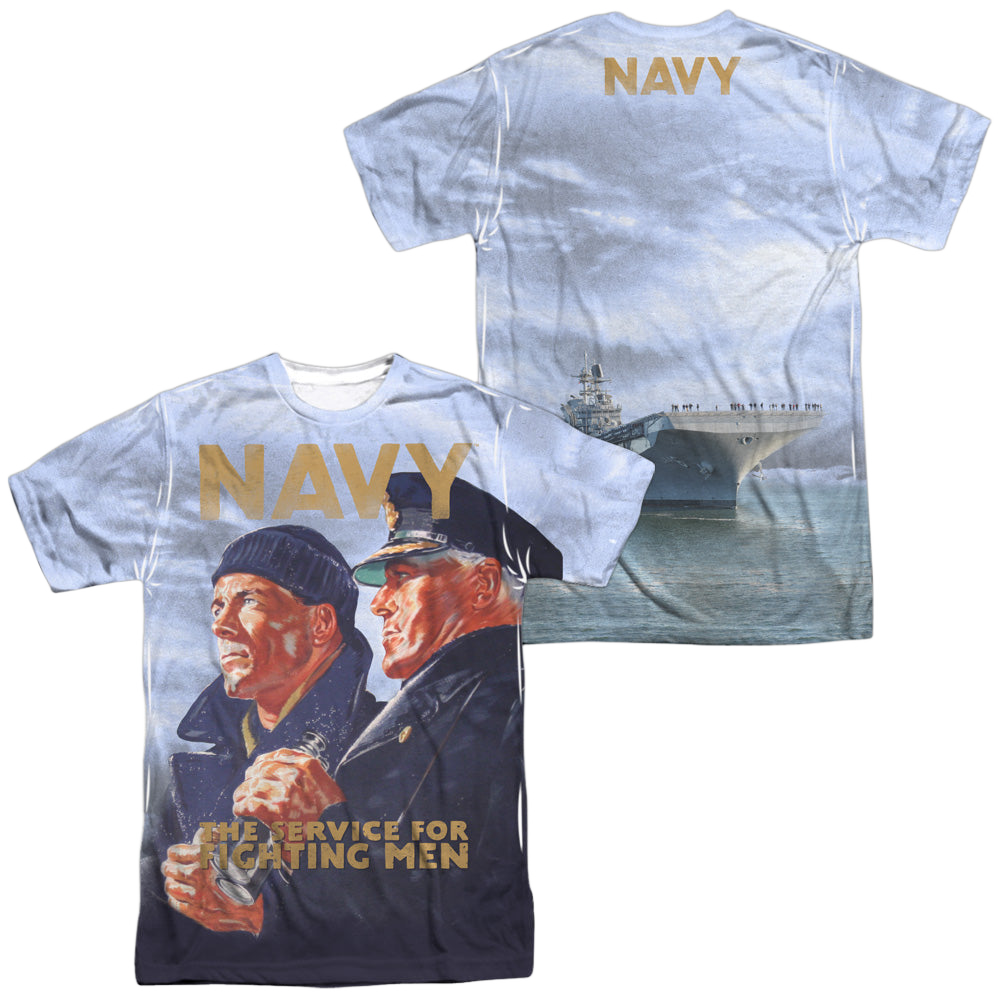 U.S. Navy Long Gaze (Front/Back Print) - Men's All-Over Print T-Shirt Men's All-Over Print T-Shirt U.S. Navy