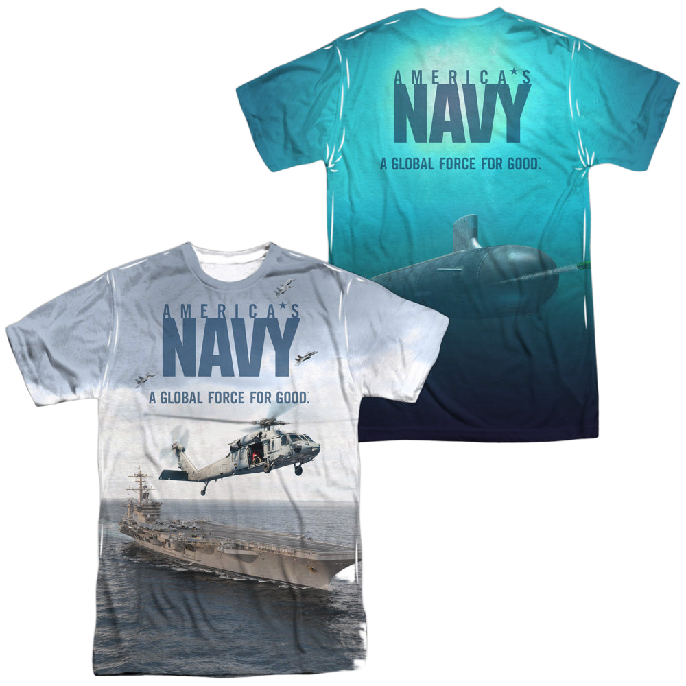 U.S. Navy Over And Under (Front/Back Print) - Men's All-Over Print T-Shirt Men's All-Over Print T-Shirt U.S. Navy