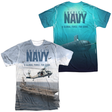 U.S. Navy Over And Under (Front/Back Print) - Men's All-Over Print T-Shirt Men's All-Over Print T-Shirt U.S. Navy