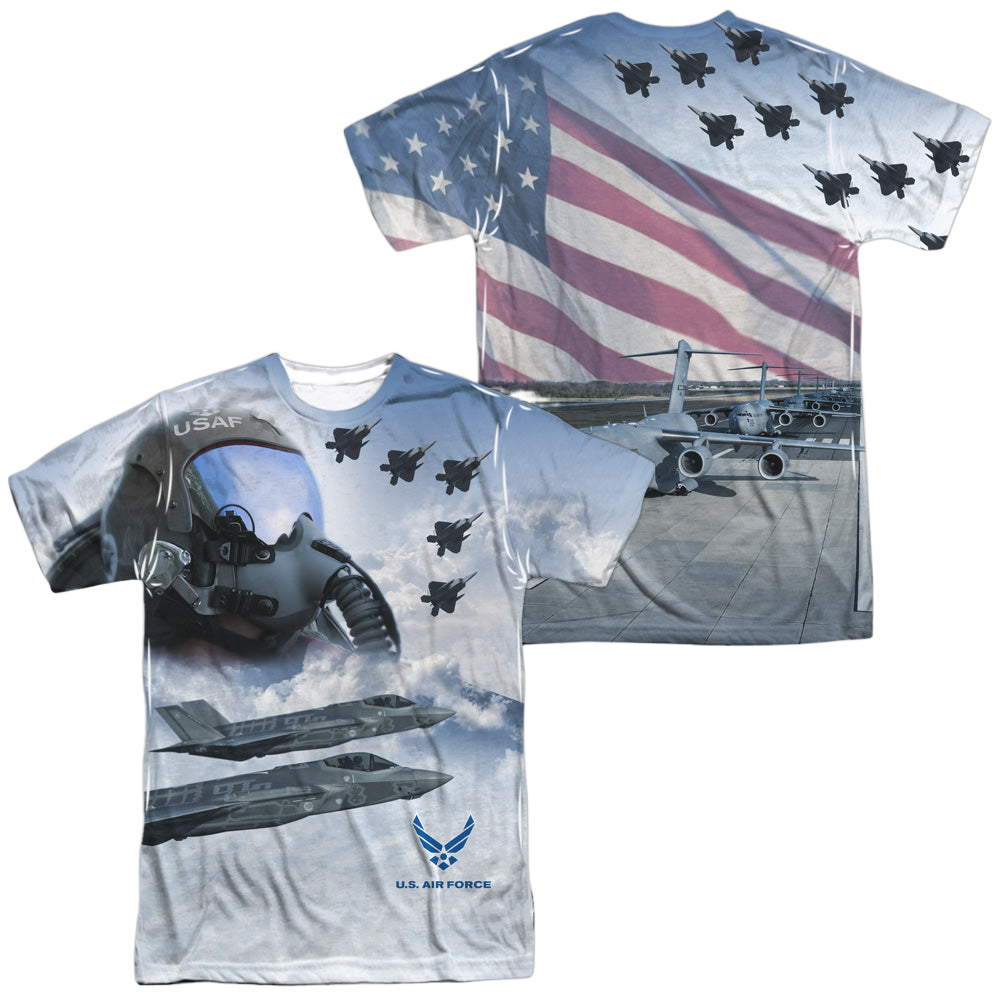 U.S. Air Force Pilot (Front/Back Print) - Men's All-Over Print T-Shirt Men's All-Over Print T-Shirt U.S. Air Force