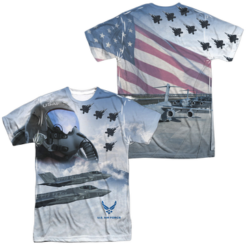 U.S. Air Force Pilot (Front/Back Print) - Men's All-Over Print T-Shirt Men's All-Over Print T-Shirt U.S. Air Force