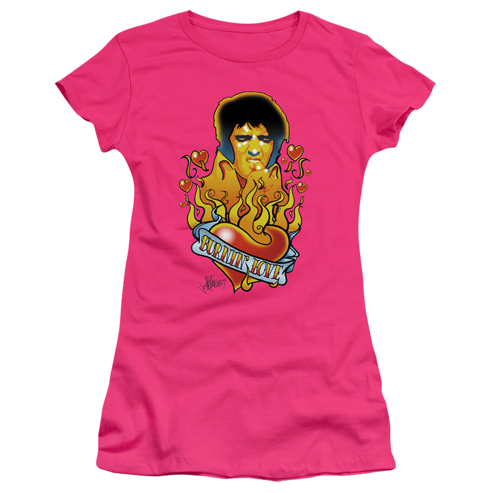 Elvis Presley Burning Love - Juniors T-Shirt Juniors T-Shirt Elvis Presley