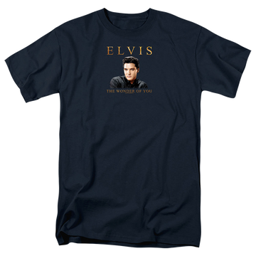 Navy men's regular fit t-shirt with Elvis Presley The Wonder Of You graphic
