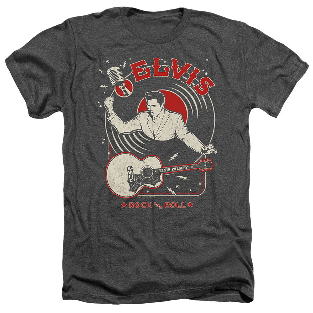 Elvis Presley Rock And Roll Record - Men's Heather T-Shirt Men's Heather T-Shirt Elvis Presley