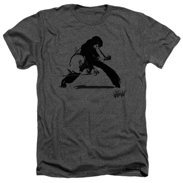 Charcoal men's heather t-shirt with Elvis Presley Elvis Vegas graphic