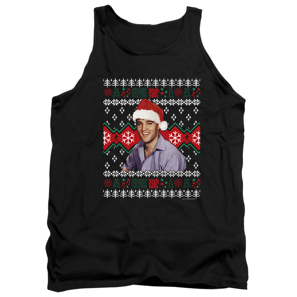 Elvis Presley Ugly Christmas Sweater - Men's Tank Top Men's Tank Elvis Presley