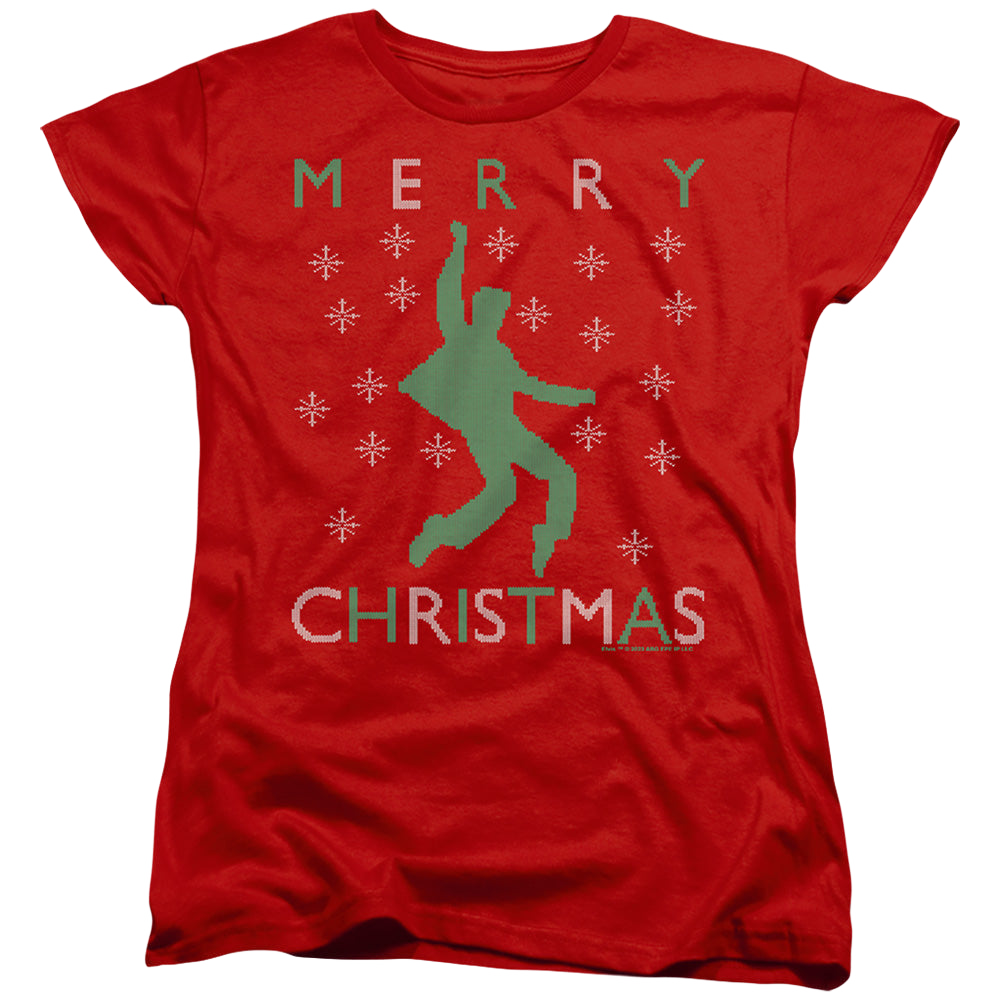 Elvis Presley Dancing Ugly Christmas - Women's T-Shirt Women's T-Shirt Elvis Presley