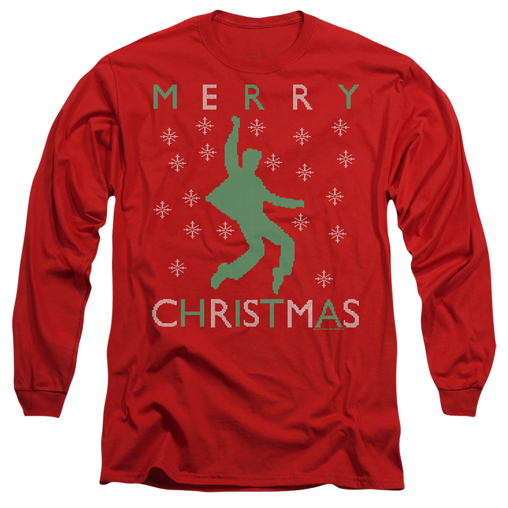 Elvis Presley Dancing Ugly Christmas - Men's Long Sleeve T-Shirt Men's Long Sleeve T-Shirt Elvis Presley