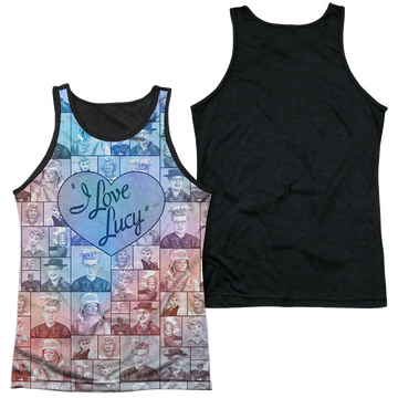 I Love Lucy Many Moods men's black back tank