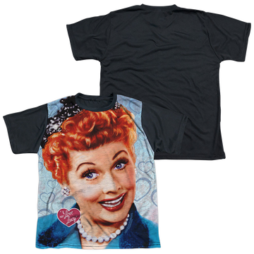 I Love Lucy Smile youth black back t-shirt for ages 8 to 12