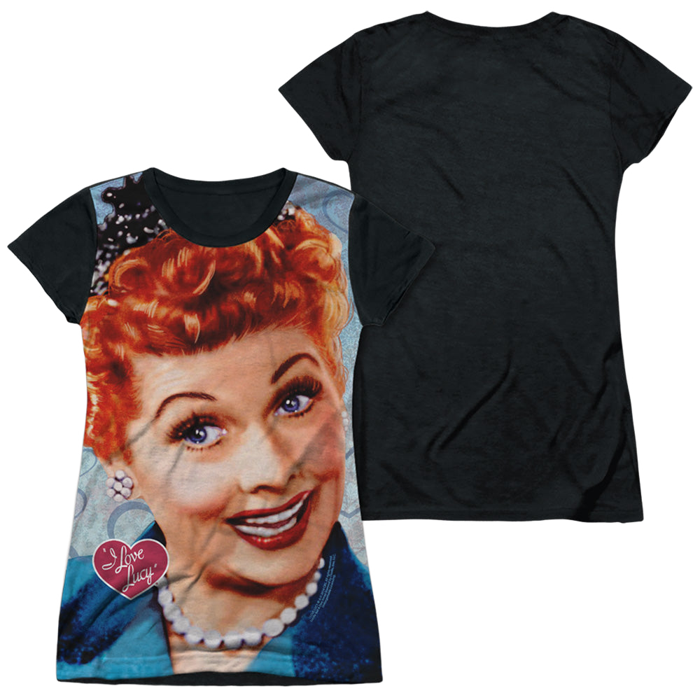 I Love Lucy Smile - Juniors Black Back T-Shirt Juniors Black Back T-Shirt I Love Lucy