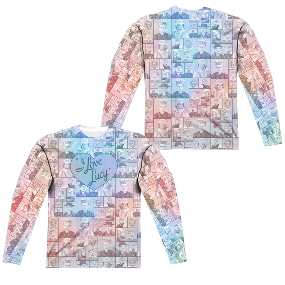 I Love Lucy Many Moods (Front/Back Print) - Men's All-Over Print Long Sleeve Men's All-Over Print Long Sleeve I Love Lucy