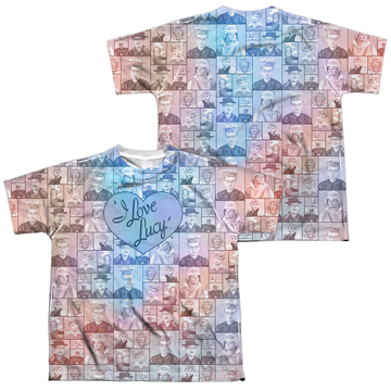 I Love Lucy Many Moods youth all-over print t-shirt for ages 8 to 12