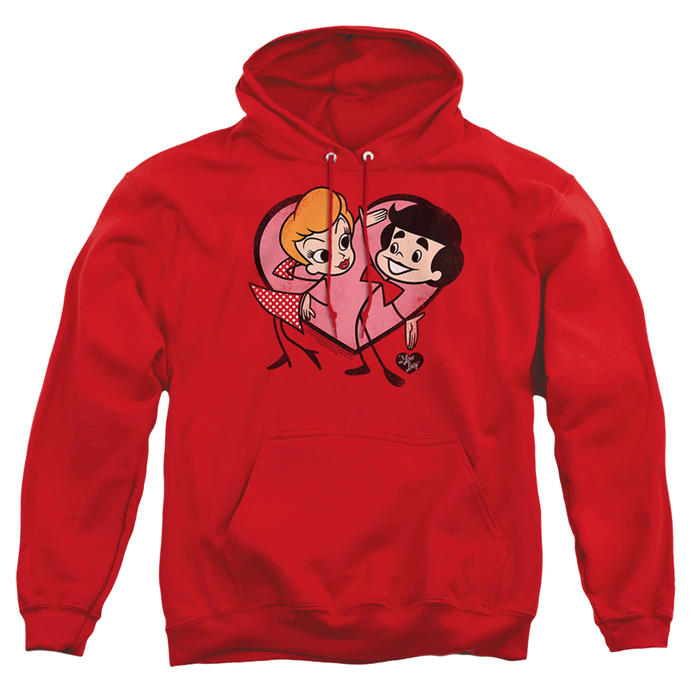I Love Lucy Cartoon Love - Pullover Hoodie Pullover Hoodie I Love Lucy