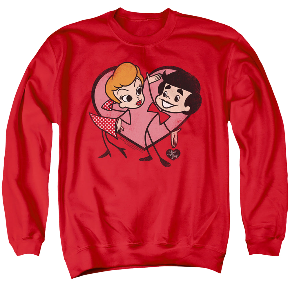 I Love Lucy Cartoon Love - Men's Crewneck Sweatshirt Men's Crewneck Sweatshirt I Love Lucy