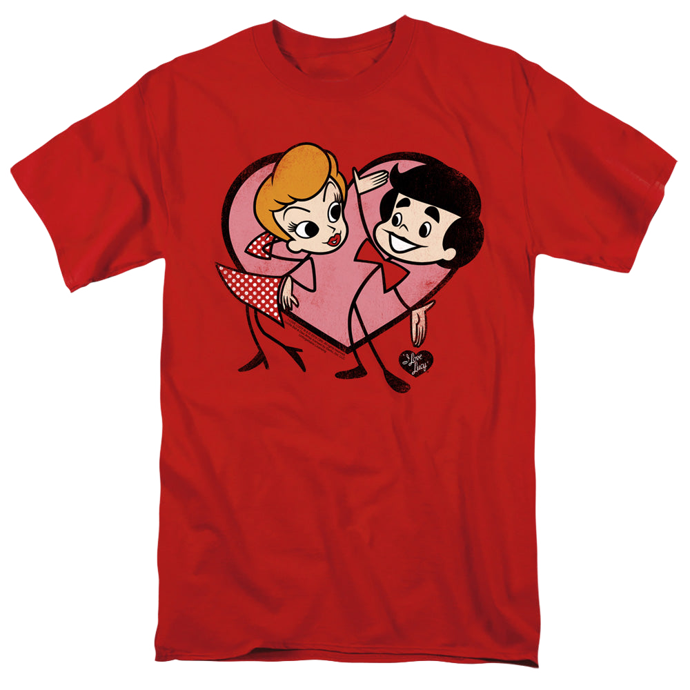 I Love Lucy Cartoon Love - Men's Regular Fit T-Shirt Men's Regular Fit T-Shirt I Love Lucy