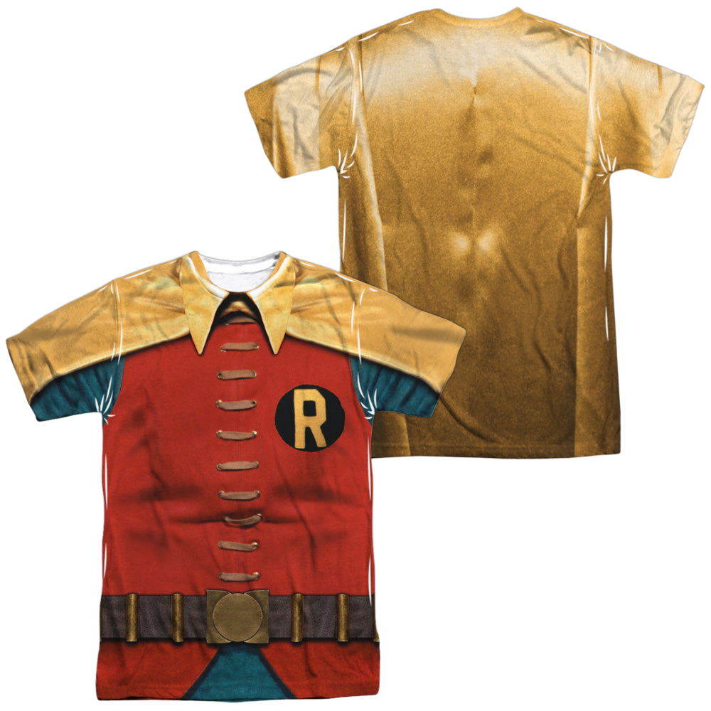 Batman Classic TV Series Robin Costume (Front/Back Print) - Men's All-Over Print T-Shirt Men's All-Over Print T-Shirt Batman