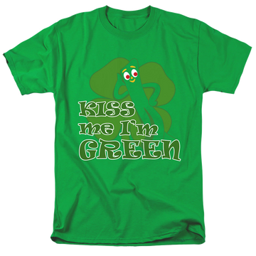 Gumby Kiss Me Im Green - Men's Regular Fit T-Shirt Men's Regular Fit T-Shirt Gumby