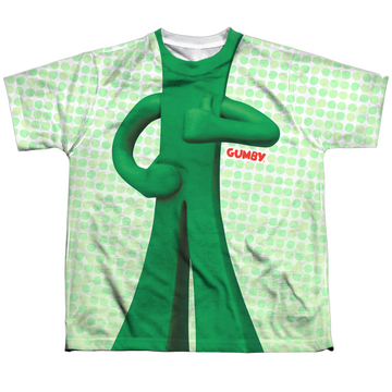 Gumby Gum Me Sub youth all-over print t-shirt for ages 8 to 12