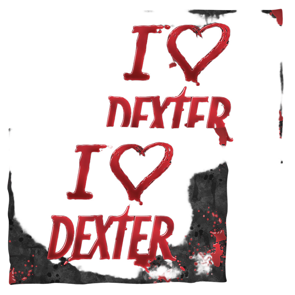 Dexter I Heart Dexter (Front/Back Print) - Pillow Case Pillow Cases Dexter