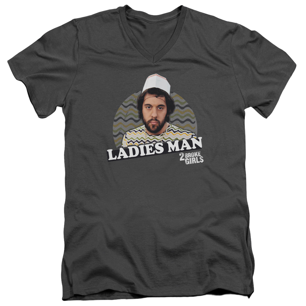 2 Broke Girls Ladies Man - Men's V-Neck T-Shirt Men's V-Neck T-Shirt 2 Broke Girls