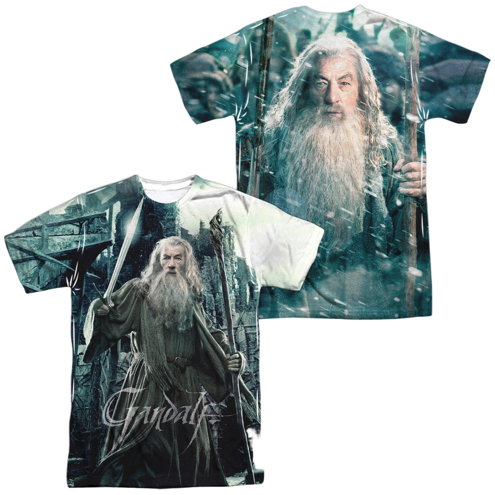 Hobbit Movie Trilogy, The Wizard (Front/Back) - Men's All-Over Print T-Shirt Men's All-Over Print T-Shirt The Hobbit