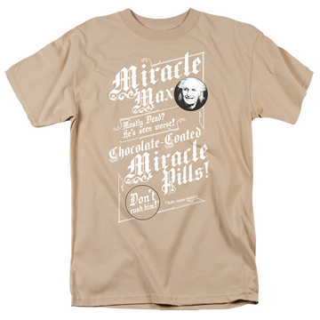 Sand men's regular fit t-shirt with The Princess Bride Miracle Max graphic