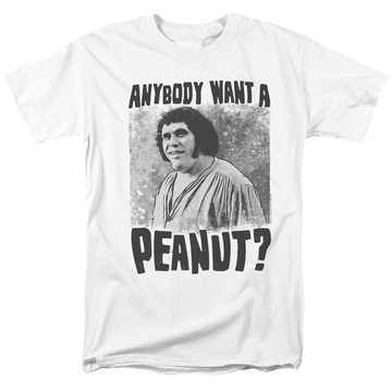 White men's regular fit t-shirt with The Princess Bride A Giant Snack graphic