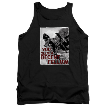 Black men's tank with The Princess Bride Fellow graphic