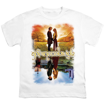 White youth t-shirt for ages 8 to 12 with The Princess Bride Poster graphic