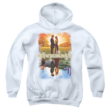 White youth hoodie for ages 8 to 12 with The Princess Bride Poster graphic