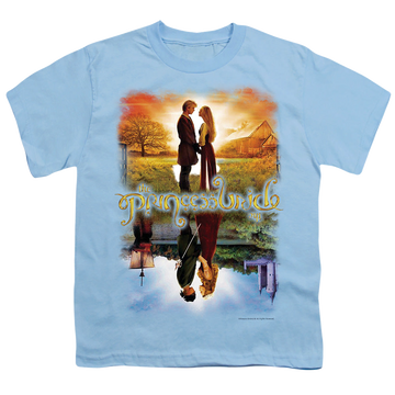 Light blue youth t-shirt for ages 8 to 12 with The Princess Bride Poster graphic
