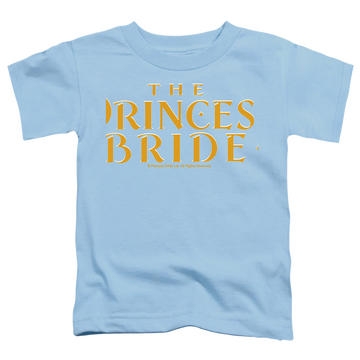 Light blue kid's t-shirt for ages 4 to 7 with The Princess Bride Logo graphic