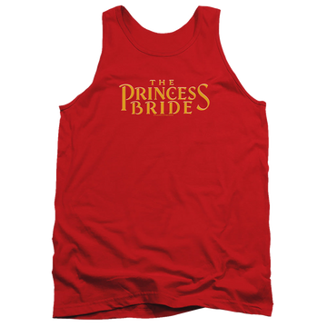 Red men's tank with The Princess Bride Logo graphic