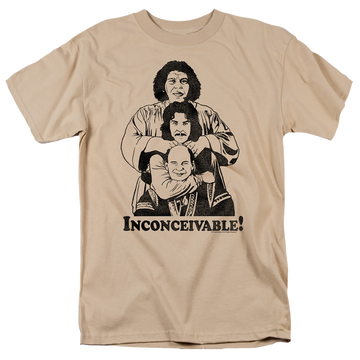 Sand men's regular fit t-shirt with The Princess Bride Inconceivable graphic