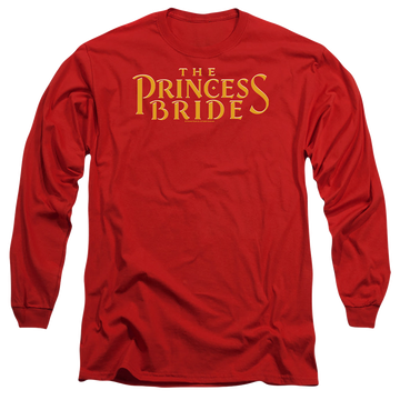 Red men's long sleeve t-shirt with The Princess Bride Logo graphic