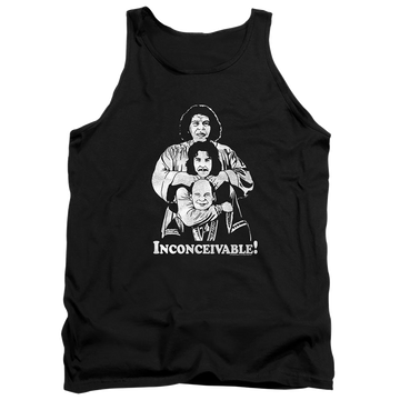 Black men's tank with The Princess Bride Inconceivable graphic