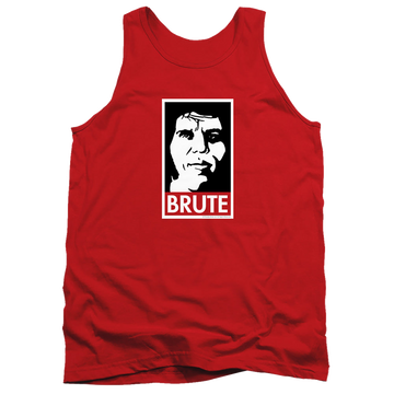 Red men's tank with The Princess Bride Brute graphic
