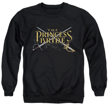 Black men's crewneck sweatshirt with The Princess Bride Swords graphic